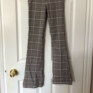 Garage plaid flare pants